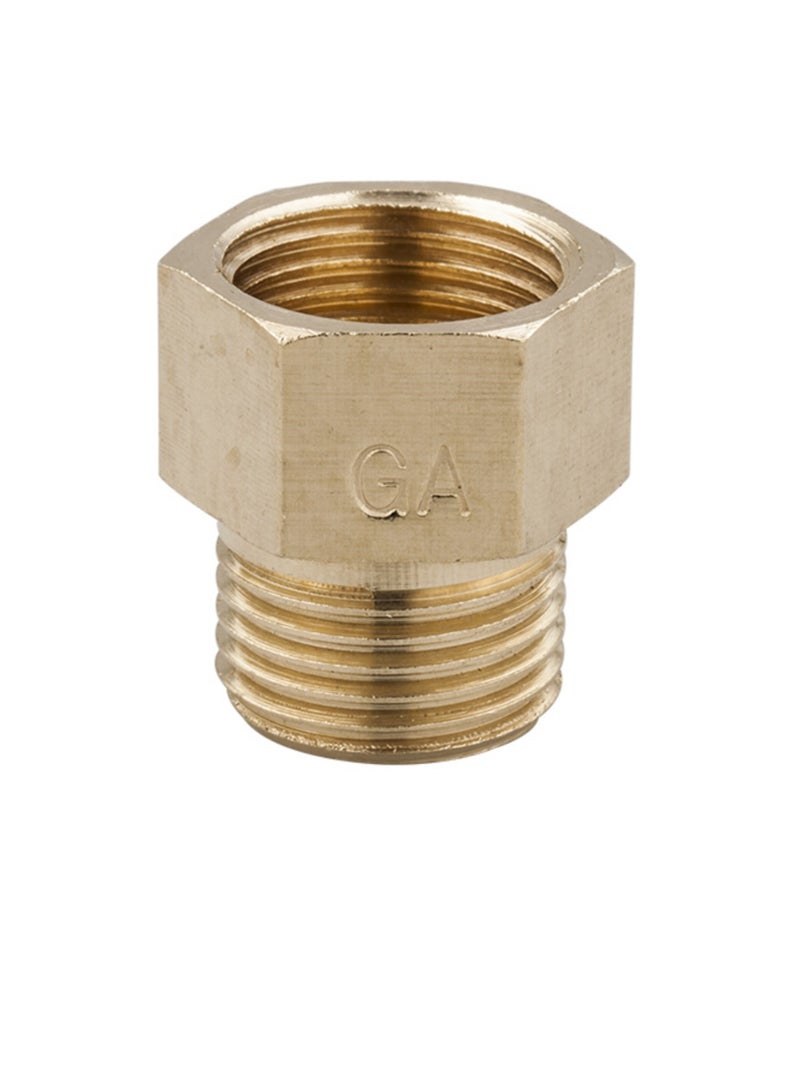GA,Brass Nipple socket, BSP MaleAnd Female Thread Connectors, Heavy-Duty 1200 PSI, NPT Brass Adapter 1/2" Female to 1/2" Male Adaptor  - Image 1
