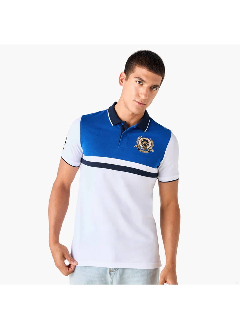 فاف Embroidered Colourblock Polo T-shirt