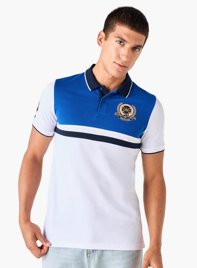 Splash FAV Embroidered Colourblock Polo T-shirt - Image 1