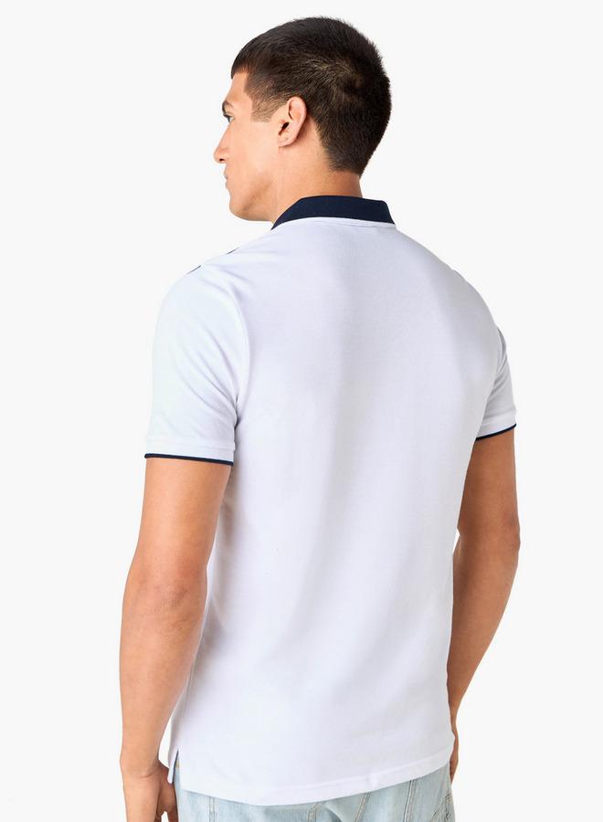 Splash FAV Embroidered Colourblock Polo T-shirt - Image 3