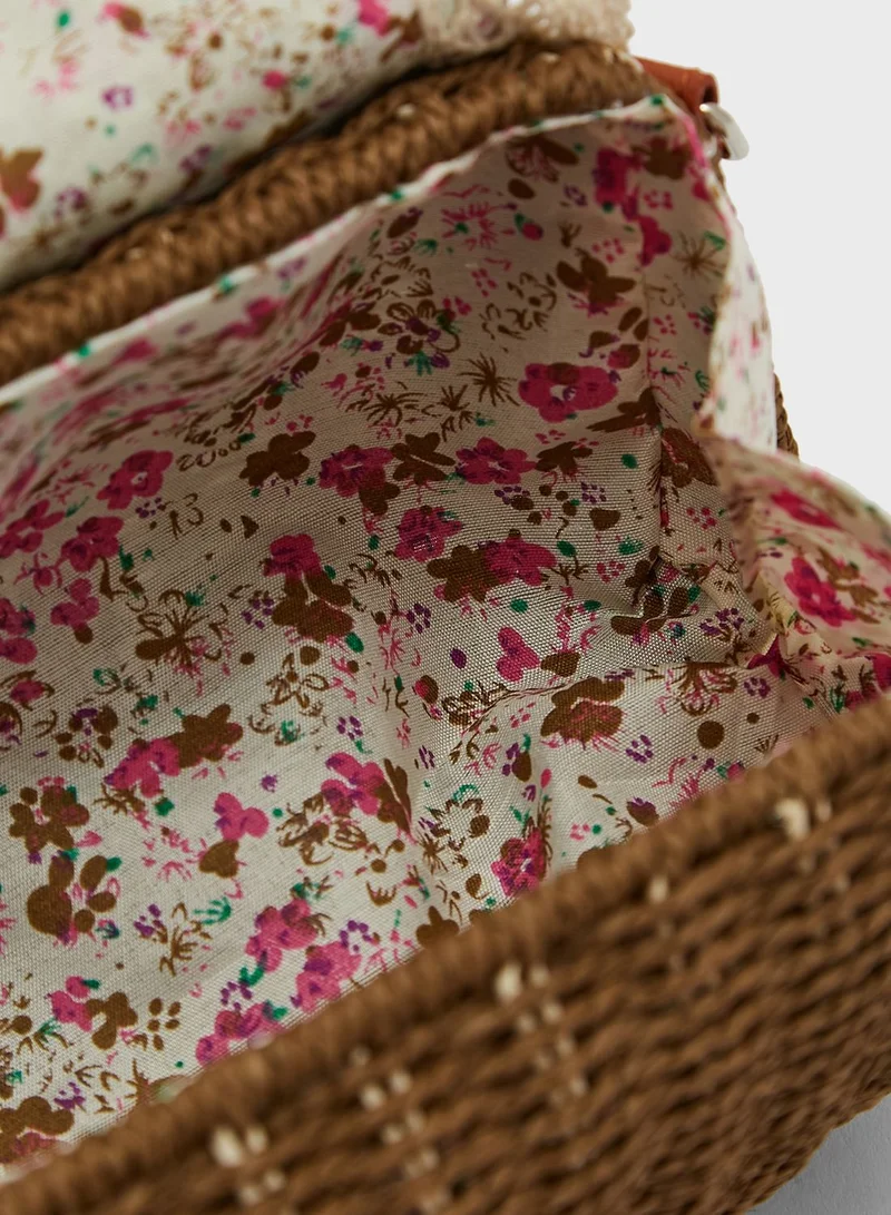 Ayra Macrame Border Crossbody Bag