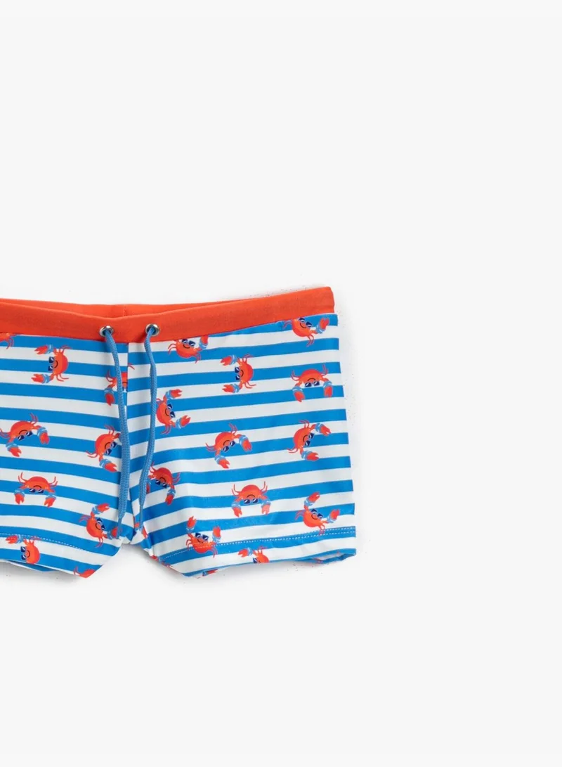 كوتون Swimtrunk Crab Printed Drawstring