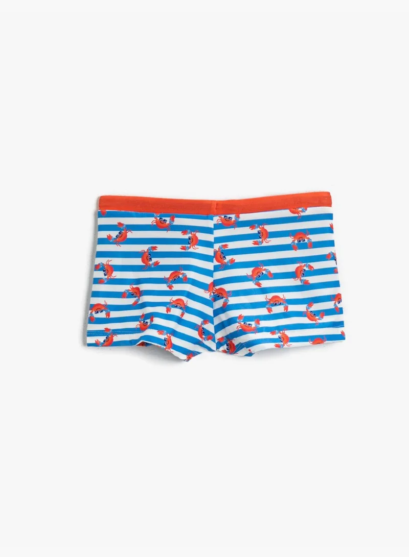 كوتون Swimtrunk Crab Printed Drawstring