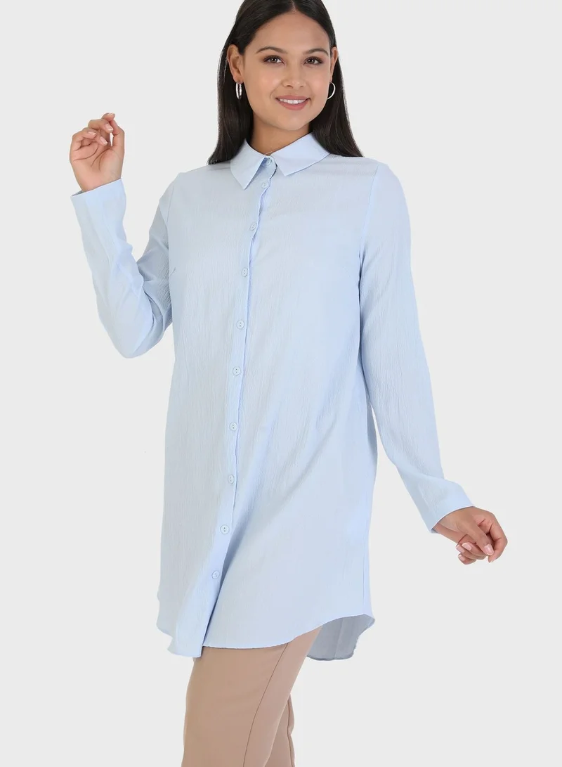 Button Down Shirt Tunic