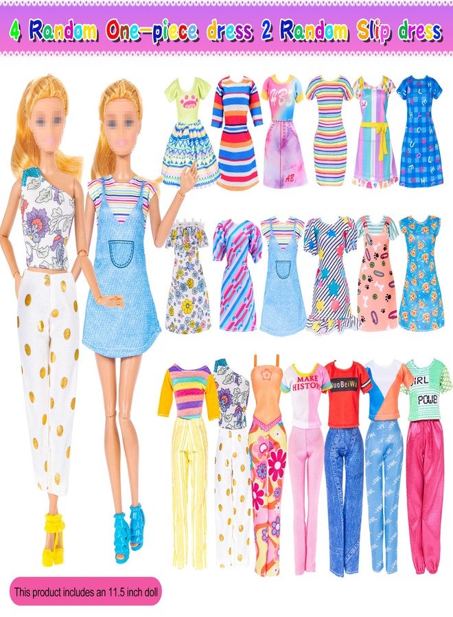 ibayda 91pcs 11.5 Inch Girl Doll with Clothes, Accessories and Closet - Princess Gowns, Fashion Dresses, Outfits, Swimsuits, Shoes, Hangers - Dress Up Toys for Girls, Kids, Toddlers (Doll Included) - Image 4