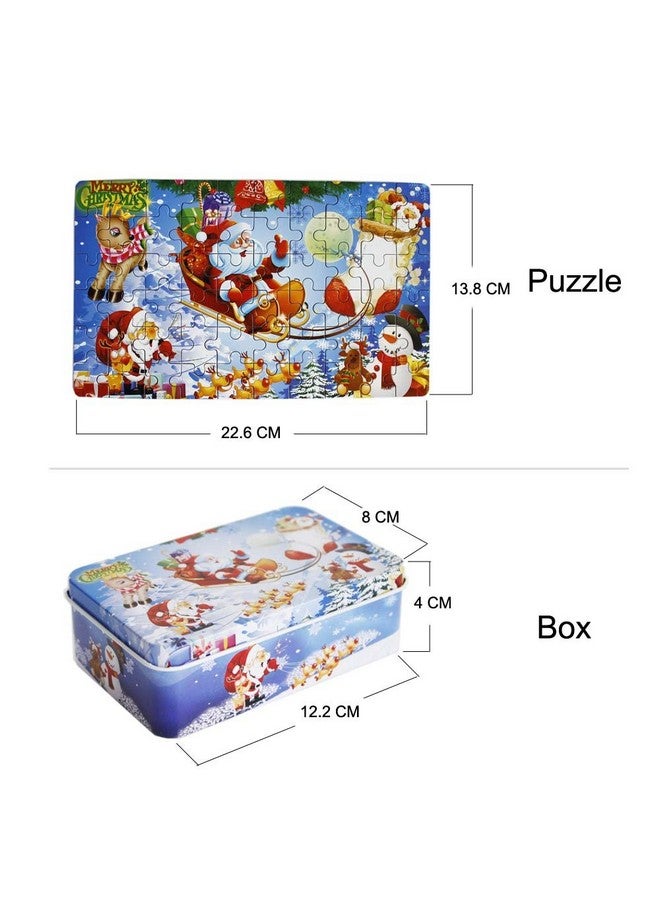 Goodplay 60 Piece Wooden Jigsaw Puzzle in an Box Merry Christmas Xmas Santa Claus Early Childhood Education Puzzle Wooden Cartoon Toys - Image 5