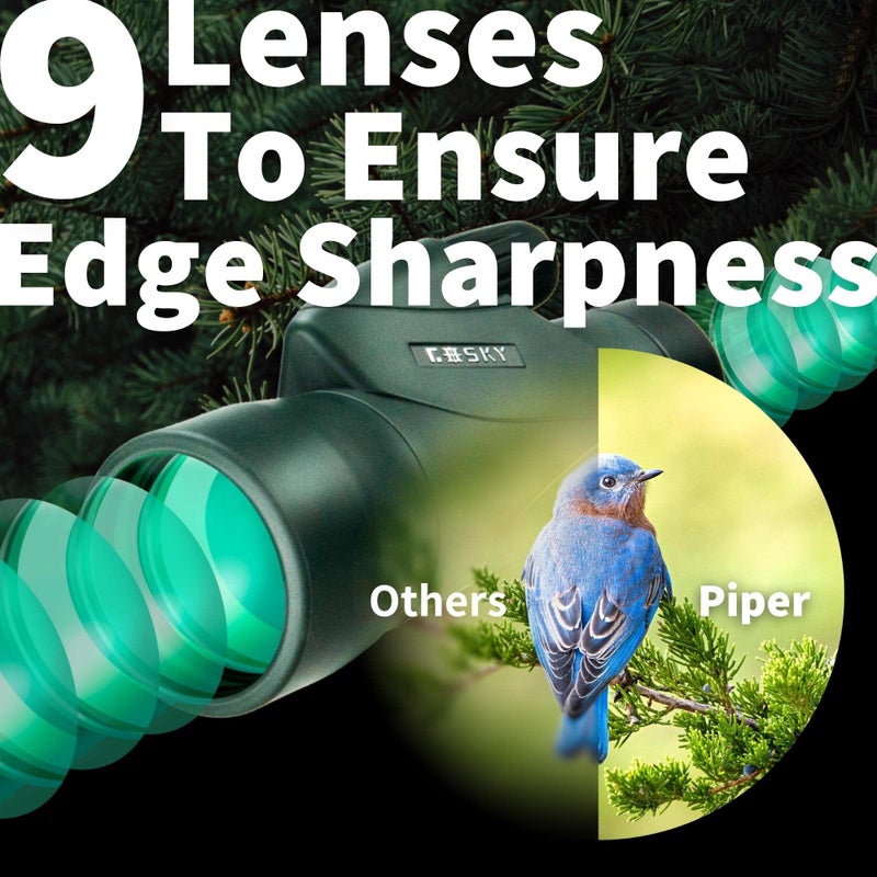 GOSKY Gosky 12x55 HD Monocular Telescope with BAK4 Prism & FMC Lens, Lightweight with Smartphone Adapter - For Bird Watching, Hunting, Hiking, Traveling  - Image 4