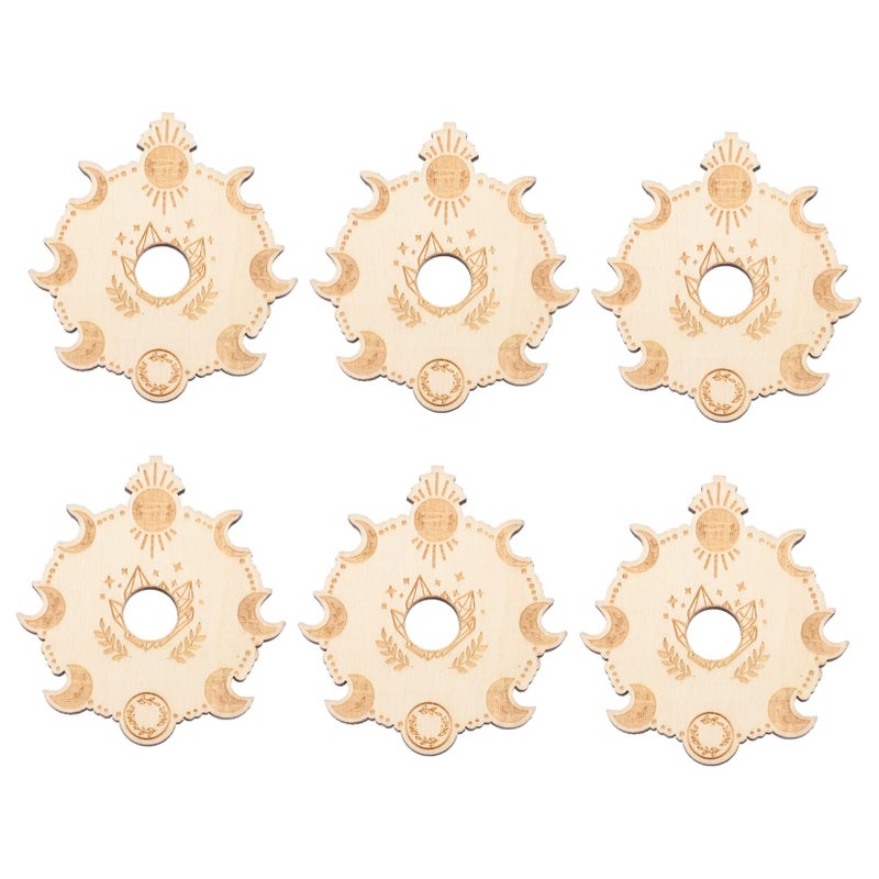 Wooden Display Stands For Crystal Spheres 6 Pcs With Decorative Base - Image 2