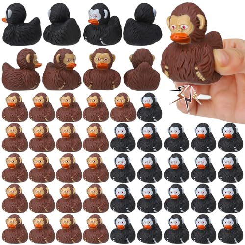 Guiqulai 50pcs Sasquatch Rubber Ducks for Jeep Funny Sasquatch Rubber Bath Toys Birthday Party Favors for Cruise Ships BlackBrown - Image 1
