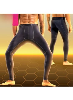Generic Mens Autumn Thin Thermal Long Johns Breathable Warm Pants Black  - Image 4