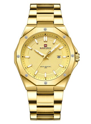 Stylish Mens Quartz Watch with Gold Dial Stainless Steel Strap Analog Display Water Resistant 30M Date Function Elegant and Durable Wristwatch - pzsku/Z3F40001DD06C95EECFC7Z/45/_/1739762359/44b7cc57-ab2a-43aa-84bf-899faa82fcaf