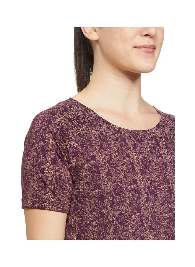 JOCKEY - Jockey AW13 Women Micro Modal Cotton Relaxed Fit Printed Round Neck Half Sleeve T Shirt - Image 1