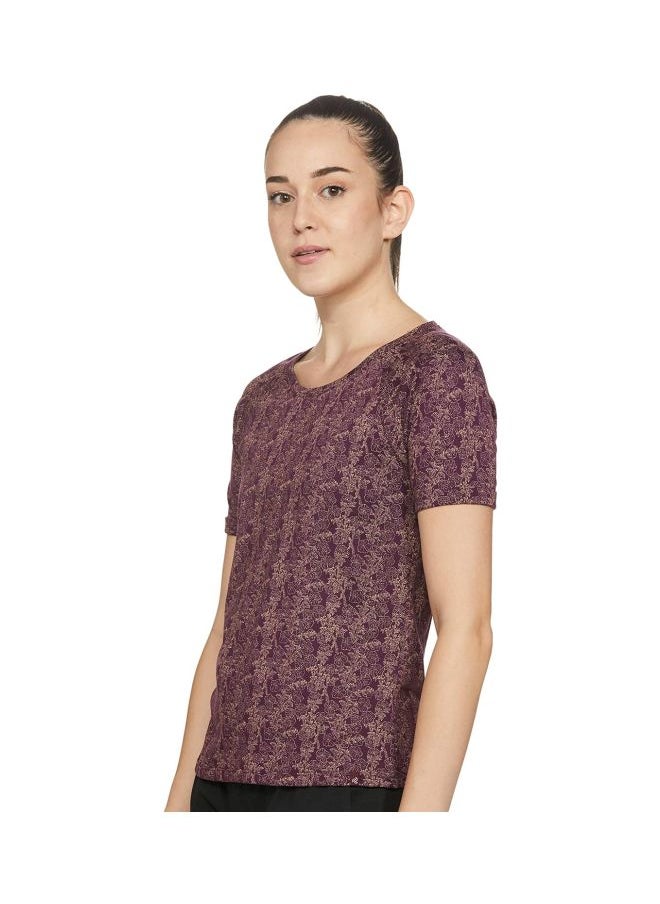JOCKEY - Jockey AW13 Women Micro Modal Cotton Relaxed Fit Printed Round Neck Half Sleeve T Shirt - Image 1