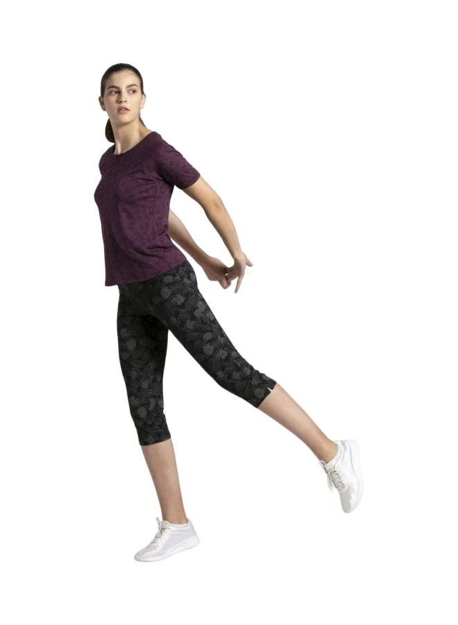 Jockey Purple Wine AW13 Women Micro Modal Cotton Relaxed Fit Printed Round Neck Half Sleeve T Shirt for Women | Best Price UAE