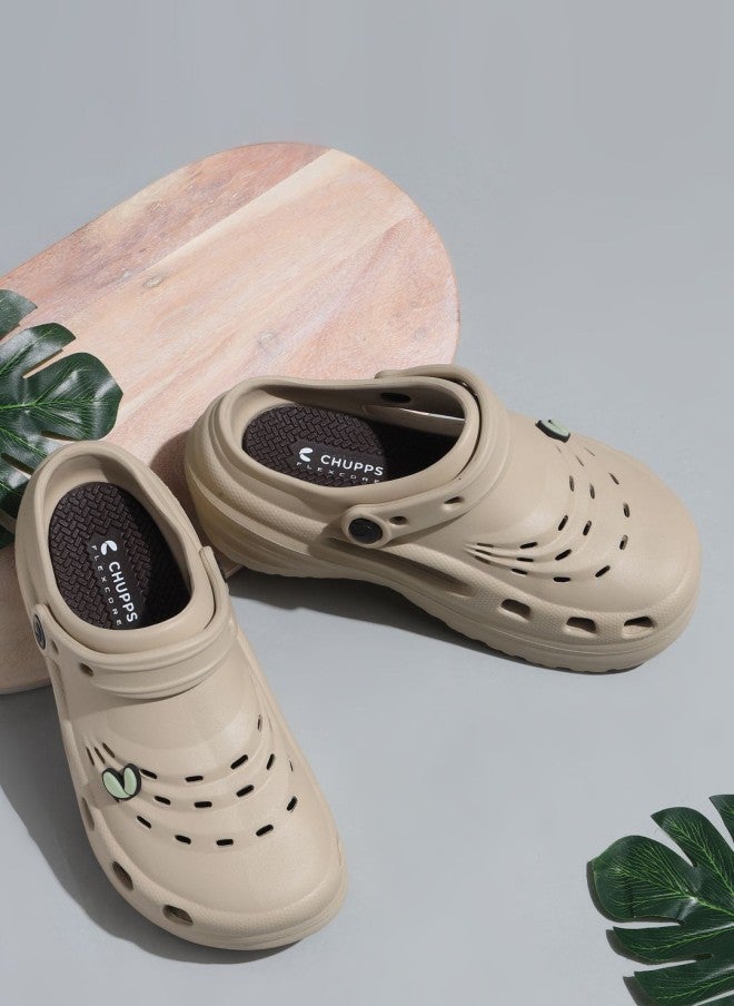 CHUPPS Beige Clogs for Women - Image 1
