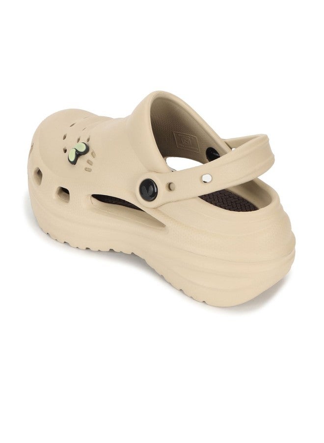 CHUPPS Beige Clogs for Women - Image 4