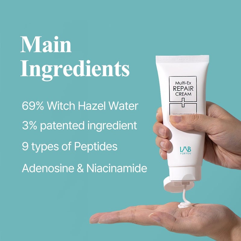 Lab for you Multi-Ex Repair Cream 100ml â€“ Korean Face Moisturizer with Niacinamide & EGF | Skin Repair Cream for Sensitive Skin | Soothing Facial Moisturizer for Women | Hydrating Moisture - Image 4
