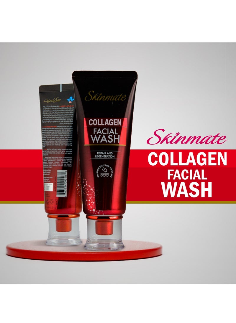 SKINMATE Face Wash Repair and  Regeneration 100 ml - Collagen  - Image 1