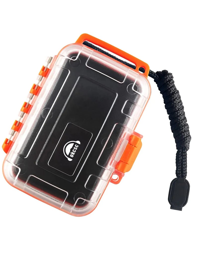 Protective Earbuds Case, IP68 Waterproof Earphone Storage Bag, Dustproof Shockproof Hard Headphone Storage Pouch, Lightweight Headsets Protective Box For Earphones Cables, (1pc, Transparent Orange) - pzsku/Z3F404E27451F7B961D5CZ/45/_/1723103377/502285cc-4a38-4713-9c47-61ce92a078a7