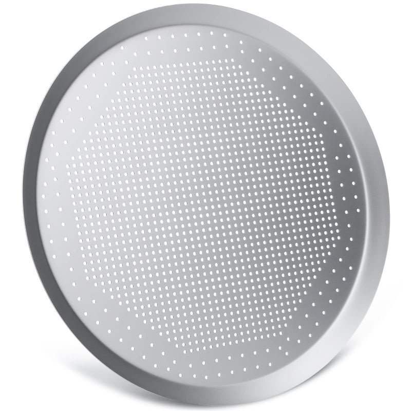 صينية بيتزا بيزيا 14 بوصة من الألمنيوم مع ثقوب للخبز في المنزل والمطعم