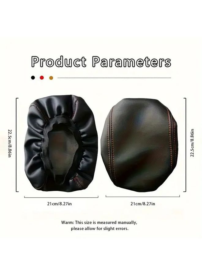 Black Leather Car Armrest Box Console Cover Sleeve Interior Accessories For Volkswagen Golf 7 12 19 Models - Image 2
