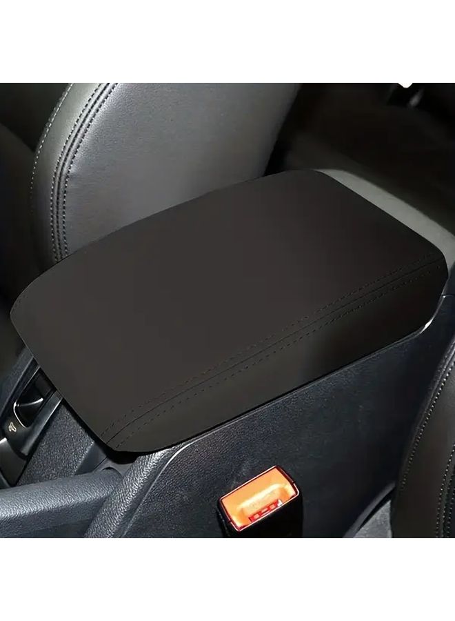 Black Leather Car Armrest Box Console Cover Sleeve Interior Accessories For Volkswagen Golf 7 12 19 Models - Image 3