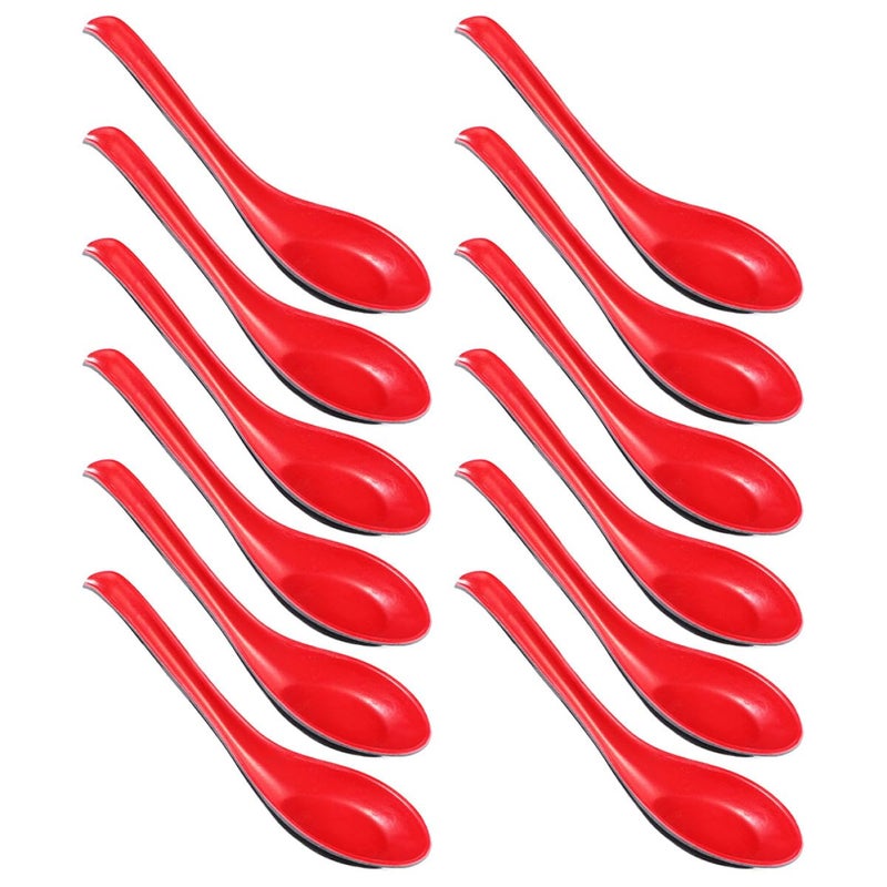 12 Pcs Colorful Long Handle Soup Spoons Set Non Stick Porridge Ladles Kitchen Utensils - Image 2