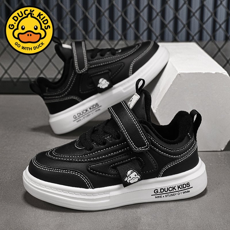 Men'S Shoes Cotton Shoes 24 Winter New Fleece-Lined Warm Cotton Children'S Shoes Hook And Loop Sneaker A Generation Of Hair - Image 5