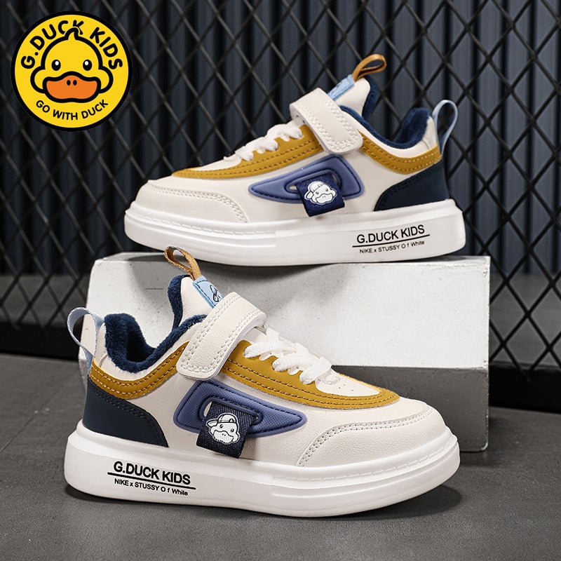 Men'S Shoes Cotton Shoes 24 Winter New Fleece-Lined Warm Cotton Children'S Shoes Hook And Loop Sneaker A Generation Of Hair - Image 2