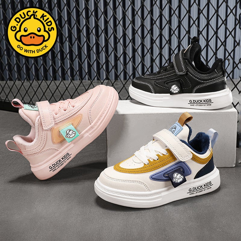 Men'S Shoes Cotton Shoes 24 Winter New Fleece-Lined Warm Cotton Children'S Shoes Hook And Loop Sneaker A Generation Of Hair - Image 3
