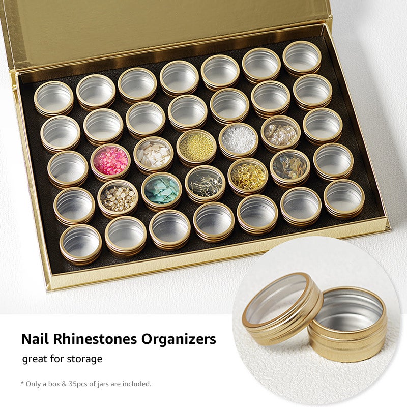 Aluminum Organizer Box Beads Rhinestones Storage Containers Jewelry Box for Holding Sequins False Nail Tips Nail Art DIY Crafts Diamond Painting Accessories Holder Container - Image 5