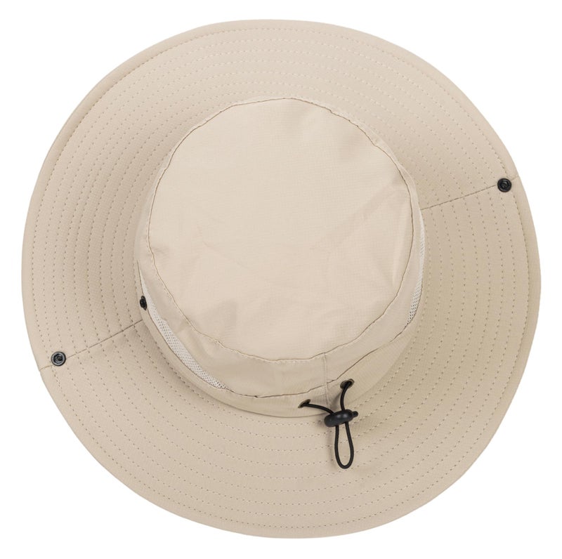 UTOWO Kids Sun Hat with UV Protection Beach Bucket for Boys & Girls Wide Brim Safari Boonie Cap for Summer Outdoor Dark Beige - Image 4
