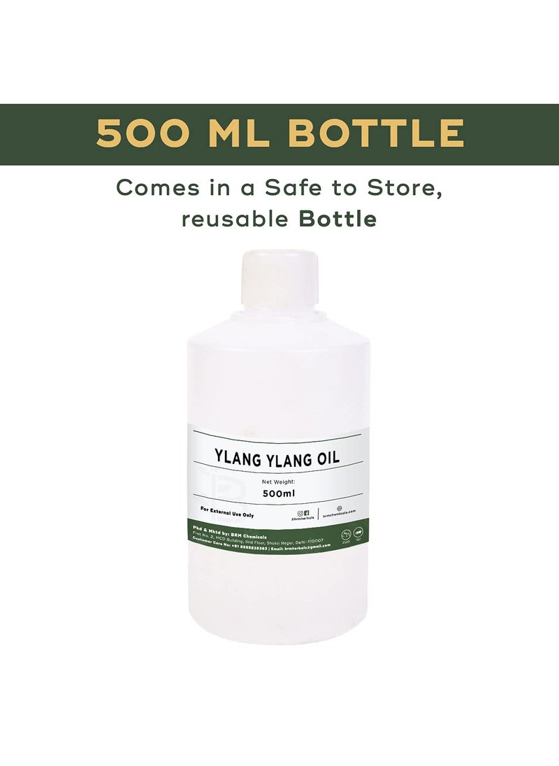 BRM HERBALS BRM Herbals Ylang Ylang Essential Oil  Therapeutic  Cosmetic Grade  500 Ml For Aromatherapy Diffuser Soap Making Cosmetic Making Lotions Creams Diy Personal Care For Face Hair Skin  Body  - Image 2
