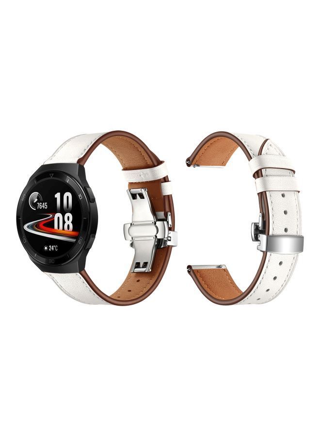 NIBEMINENT Replacement Band For Huawei Watch GT 2e - 46mm White/Silver - Image 3