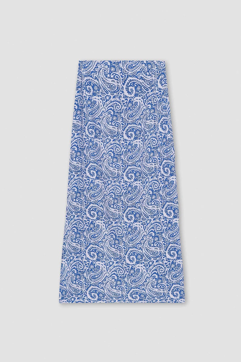 DeFacto Blue Woman A Cut Floral Midi Skirt Casual - Image 4