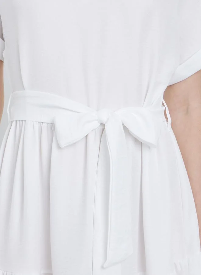 Take Two Elegant White A-Line Maxi Dress