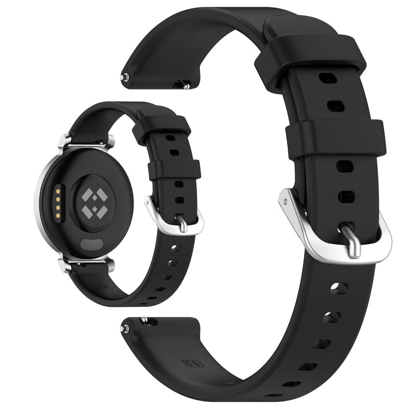 LOKEKE Replacement Strap Compatible with Garmin Lily 2 – 14mm Silicone Band (Black) - Image 2