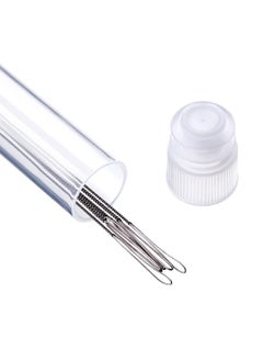 Chuangdi Beading Needles 6 Pieces Stainless Steel Needle Large Big Eye Collapsible Embroidery Beading Needle Thread Sewing Needles Needle Bottle Assorted Size  - Image 3