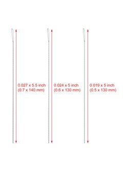 Chuangdi Beading Needles 6 Pieces Stainless Steel Needle Large Big Eye Collapsible Embroidery Beading Needle Thread Sewing Needles Needle Bottle Assorted Size  - Image 2