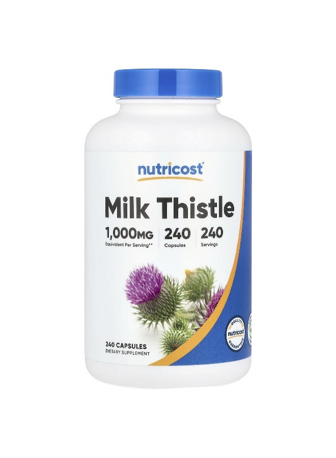 Nutricost, Milk Thistle, 1,000 mg, 240 Capsules