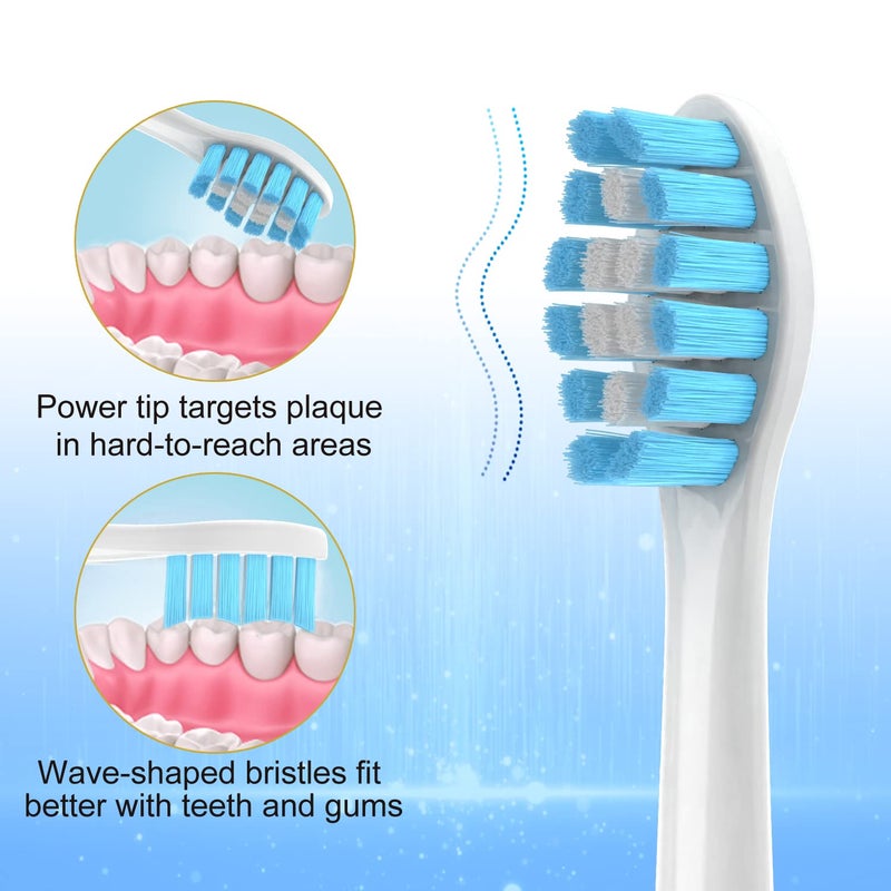 OralClass Replacement Toothbrush Heads for Philips Sonicare Click-on Handles, Medium Soft Electric Brush Heads Refills, 8 Pack - Image 4