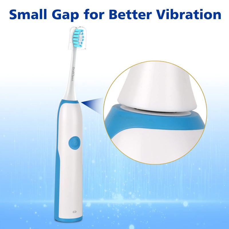 OralClass Replacement Toothbrush Heads for Philips Sonicare Click-on Handles, Medium Soft Electric Brush Heads Refills, 8 Pack - Image 5