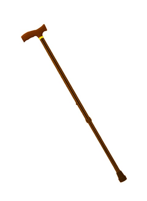 Crutch with metal body and plastic handle