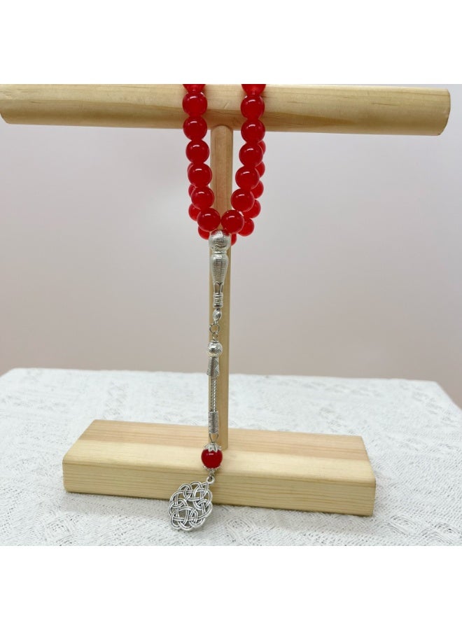 NIBEMINENT 33 Muslim Prayer Beads Red/10mm
