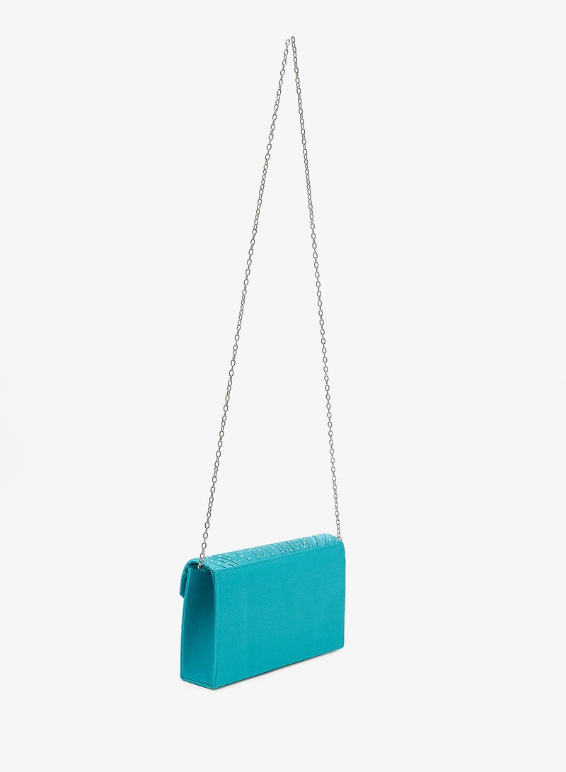ELLA Pleated Embellished Clutch Bag - Image 2