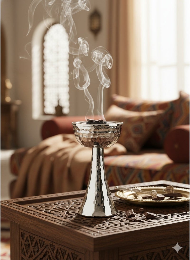 مبخرة معدنية/مبخرة/حامل بخور/موزع روائح ذهبي، تصميم مطروق بسيط، عملية طلاء كهربائي، صناعة يدوية رائعة، مناسبة للديكور المنزلي، غرفة المعيشة، غرفة النوم/هدية لصديقك المفضل - Image 3