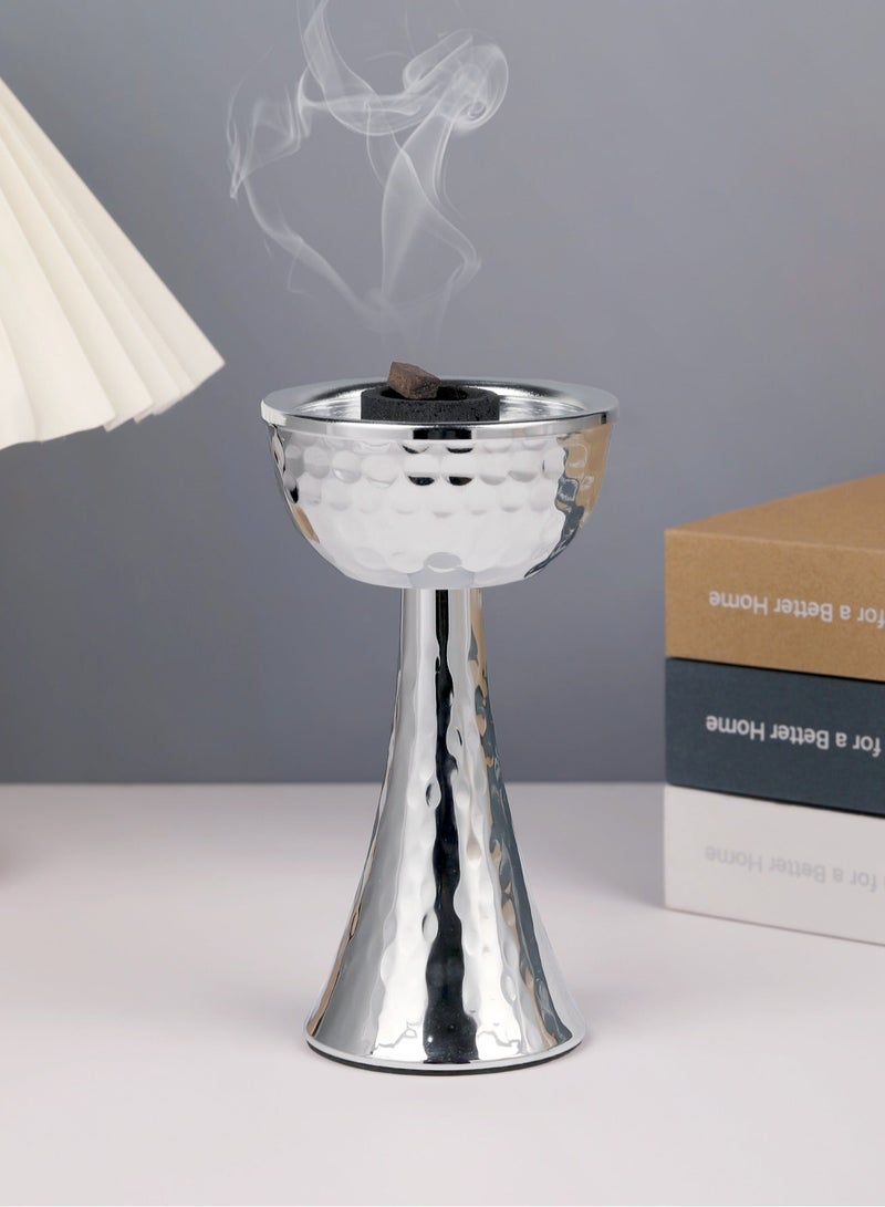 مبخرة معدنية/مبخرة/حامل بخور/موزع روائح ذهبي، تصميم مطروق بسيط، عملية طلاء كهربائي، صناعة يدوية رائعة، مناسبة للديكور المنزلي، غرفة المعيشة، غرفة النوم/هدية لصديقك المفضل - Image 4