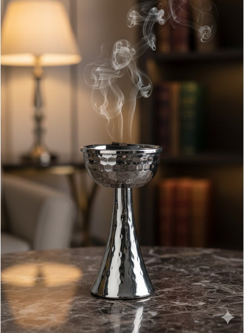 مبخرة معدنية/مبخرة/حامل بخور/موزع روائح ذهبي، تصميم مطروق بسيط، عملية طلاء كهربائي، صناعة يدوية رائعة، مناسبة للديكور المنزلي، غرفة المعيشة، غرفة النوم/هدية لصديقك المفضل - Image 5