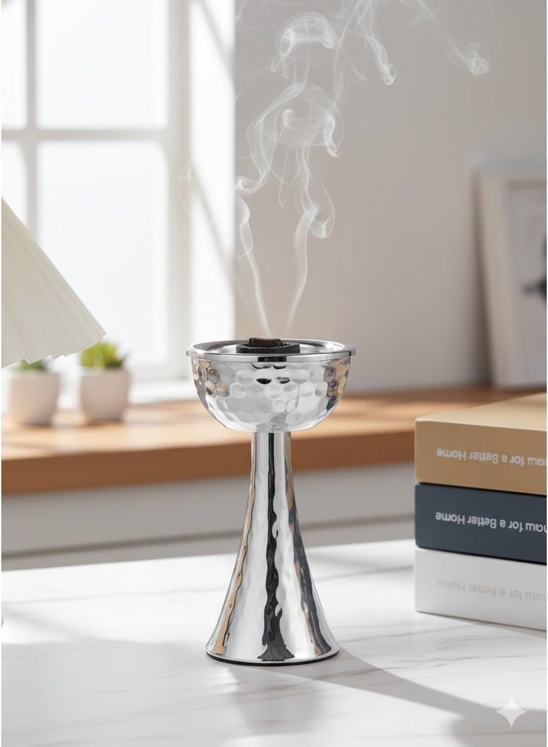 مبخرة معدنية/مبخرة/حامل بخور/موزع روائح ذهبي، تصميم مطروق بسيط، عملية طلاء كهربائي، صناعة يدوية رائعة، مناسبة للديكور المنزلي، غرفة المعيشة، غرفة النوم/هدية لصديقك المفضل - Image 2