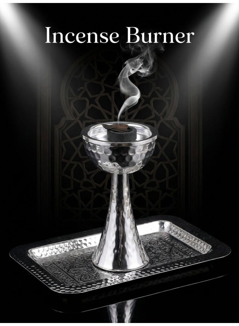 Metal Incense Burner/Bakhoor Burner/Incense Holder/Gold Aroma Diffuser, Simple Hammered Design, Electroplating Process, Exquisite Craftsmanship, Suitable For Home Decoration, Living Room, Bedroom/Best Friend Gift - Image 1